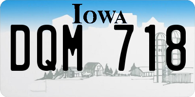 IA license plate DQM718