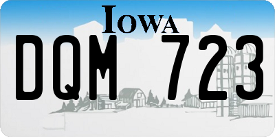 IA license plate DQM723