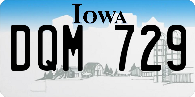 IA license plate DQM729