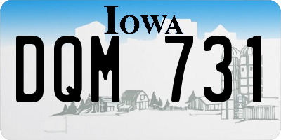 IA license plate DQM731