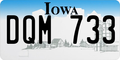 IA license plate DQM733