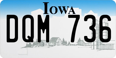 IA license plate DQM736