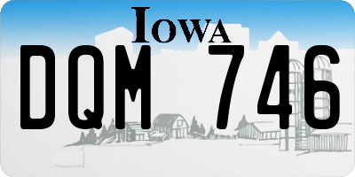 IA license plate DQM746