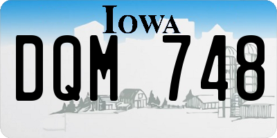 IA license plate DQM748