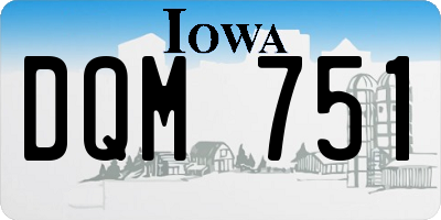 IA license plate DQM751