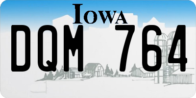 IA license plate DQM764