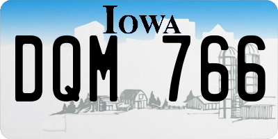IA license plate DQM766