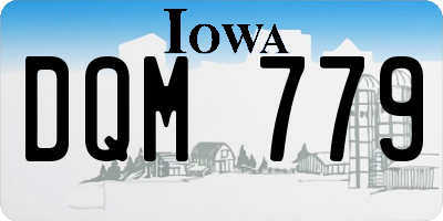 IA license plate DQM779