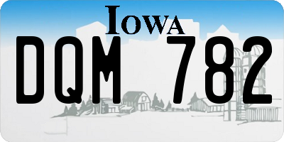 IA license plate DQM782