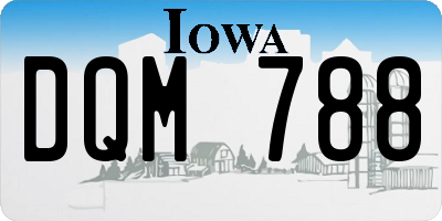 IA license plate DQM788