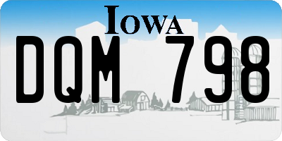 IA license plate DQM798