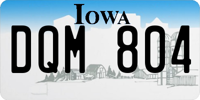 IA license plate DQM804