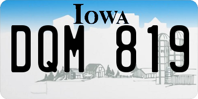 IA license plate DQM819