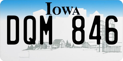IA license plate DQM846