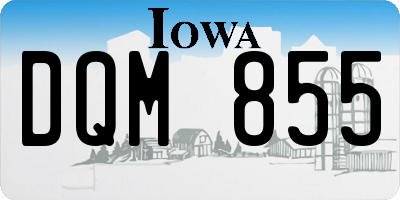 IA license plate DQM855
