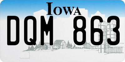 IA license plate DQM863