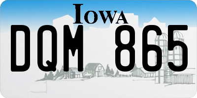IA license plate DQM865