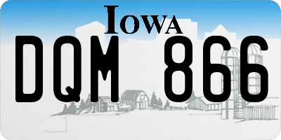 IA license plate DQM866