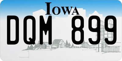 IA license plate DQM899