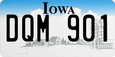 IA license plate DQM901