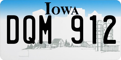IA license plate DQM912