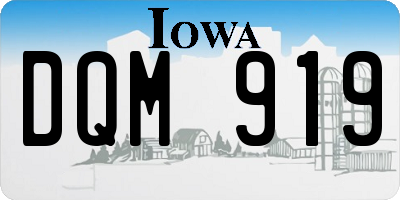 IA license plate DQM919