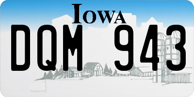 IA license plate DQM943