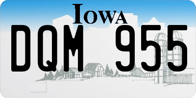 IA license plate DQM955