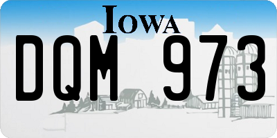 IA license plate DQM973