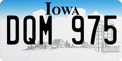 IA license plate DQM975