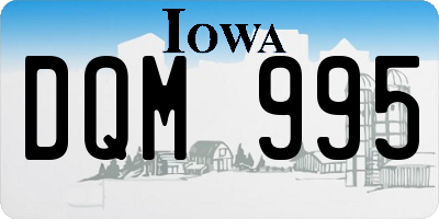 IA license plate DQM995