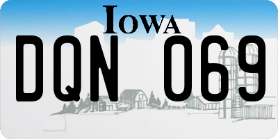 IA license plate DQN069