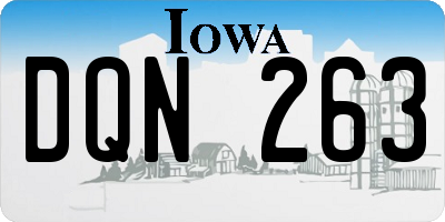 IA license plate DQN263