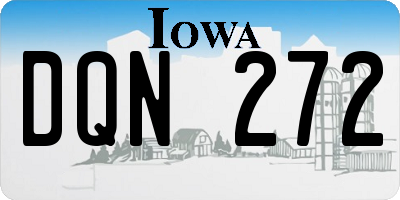 IA license plate DQN272