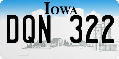 IA license plate DQN322