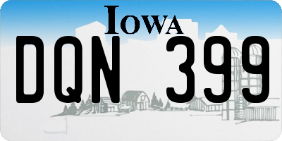 IA license plate DQN399