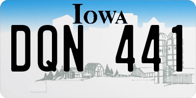 IA license plate DQN441