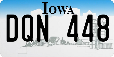 IA license plate DQN448