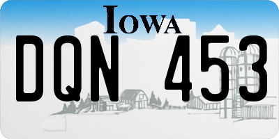 IA license plate DQN453