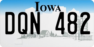 IA license plate DQN482