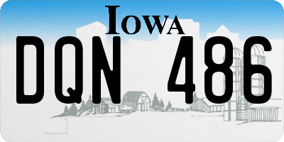 IA license plate DQN486