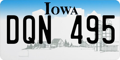 IA license plate DQN495
