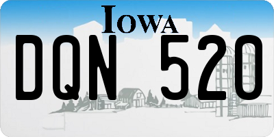 IA license plate DQN520