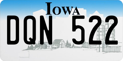 IA license plate DQN522