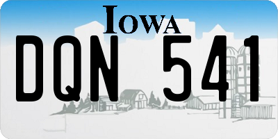 IA license plate DQN541