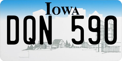 IA license plate DQN590