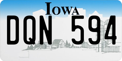 IA license plate DQN594