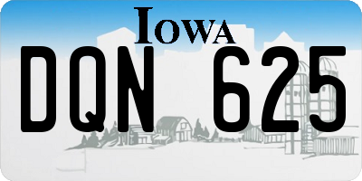 IA license plate DQN625