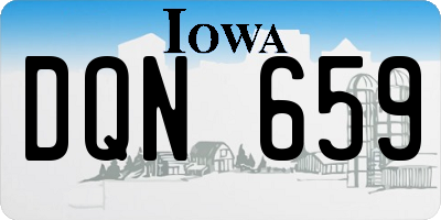 IA license plate DQN659