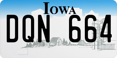 IA license plate DQN664